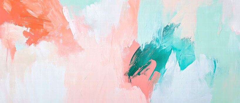 Abstract colour explosion - Soft tones by Poster Art Shop