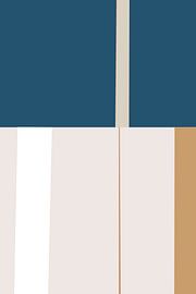 Mosaik Blau 5 | Geometrisches Colorblocking