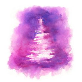 Pink Christmas tree by Karen Kaspar