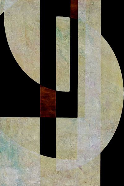 Mid Century Geographic Figures nr IX by Jan Keteleer (JanKé): A Journey Beyond the Canvas