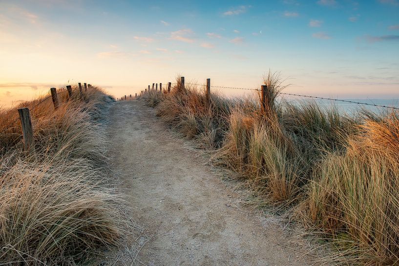 Sunrise on dune top in Zeeland by Ron van der Stappen
