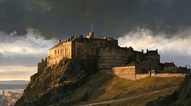 Edinburgh Castle, Scotland: an abstract panorama