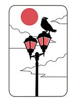 THE CROW ON THE STREET LIGHT