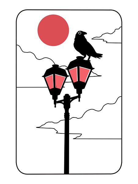 THE CROW ON THE STREET LIGHT by Artthree