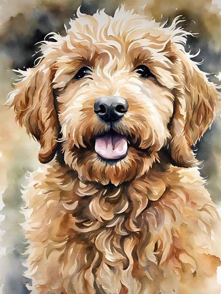 Gouden krabbel Aquarell van Ohkimiko 