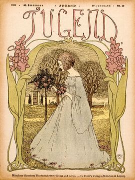 Jugendstil Omslag tijdschrift Jugend 30 September 1899 van Martin Stevens