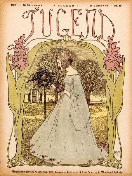 Jugendstil Couverture du magazine Jugend 30 septembre 1899 par Martin Stevens