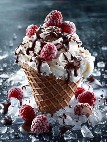 heerlijke ijscreaties in felle kleuren