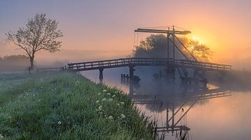 Zonsopkomst bij Schildjer Tilbat, De Paauwen, Groningen van Henk Meijer Photography