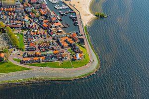 Aerial view on the former island of Urk at the IJsselmeer coast by Sjoerd van der Wal Photography