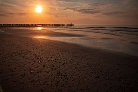 Zeeland, Sonnenuntergang bei Westkapelle