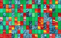 Dekoration grün rot blau