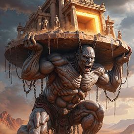 TITANOR - Ein gewaltiger Titan trägt einen Tempel auf seinen Schultern von INFERAURUM