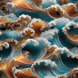 Glas W fünf von VriesWol WallArt