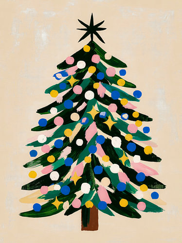 Weihnachtslicht in Rosa, Blau und Gold von But First Framing