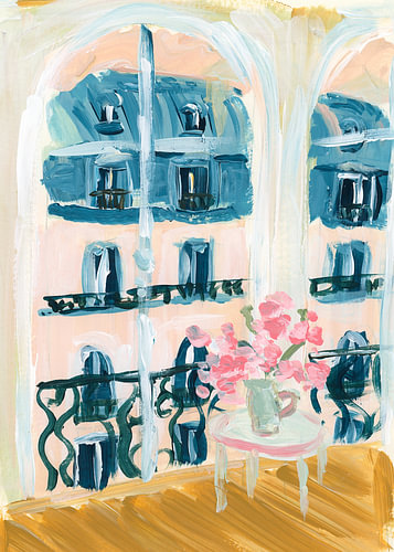 Acrylgemälde „Wohnung in Paris“