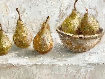 Symphony of Harvested Pears van Abstract Schilderij