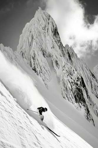 Snow braiding skier by Poster Art Shop