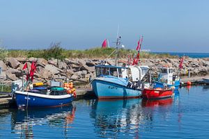 Alte Fischkutter im Hafen, Kühlungsborn, Mecklenburg-Vorpommern, Deutschland, Europa