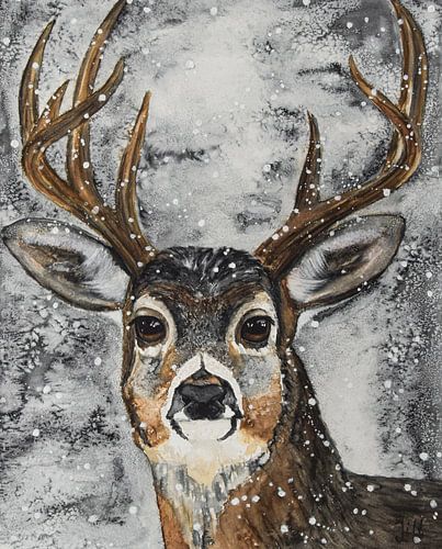 Chevreuil aquarellé