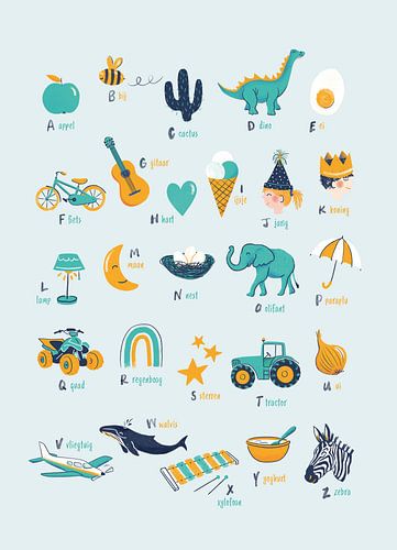 Alphabet-Poster Kinderkrippe postfrisch