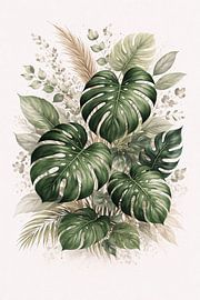 Tropical Monstera Botanical Bouquet by MARTINA KUSUMA DEWI