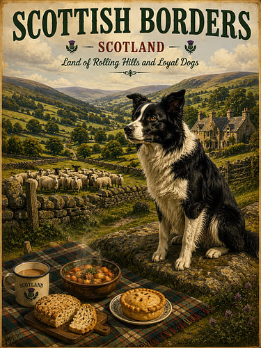 Border Collie in de Scottish Borders