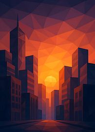 Neon-Träume zum Sonnenuntergangshimmel von Art Kingdom