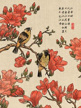 Vögel und Blumen von Gisela- Art for You