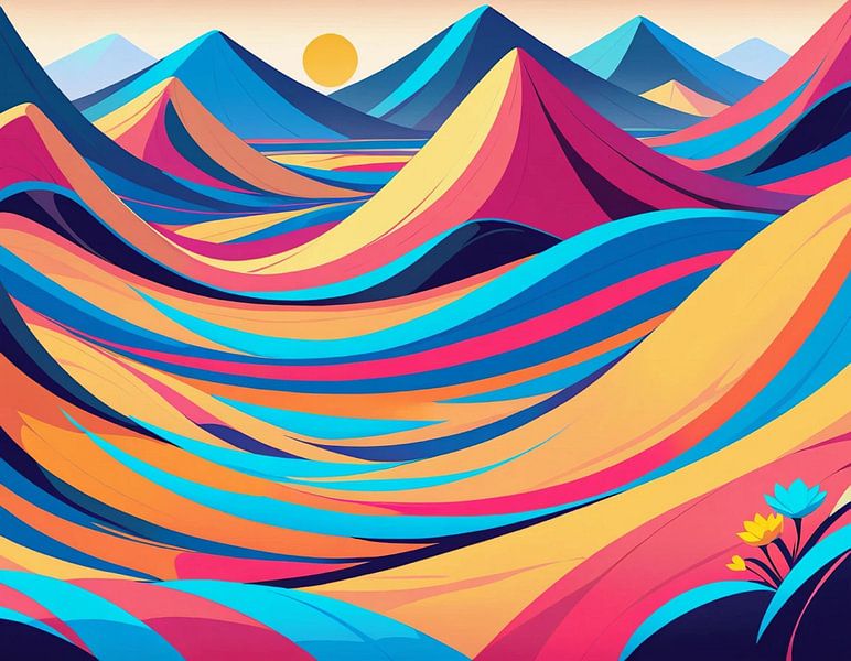 Vibrant Mountainscape Dreams by Artistic