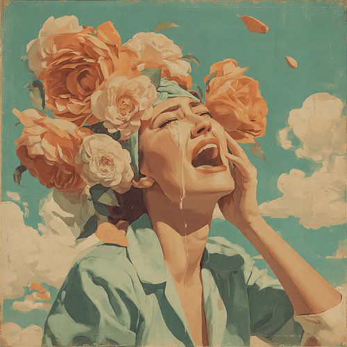 Tranen bloeien uit tot rozen Kunst