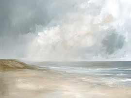 Misty Beach Morning by Kathrin Pienaar
