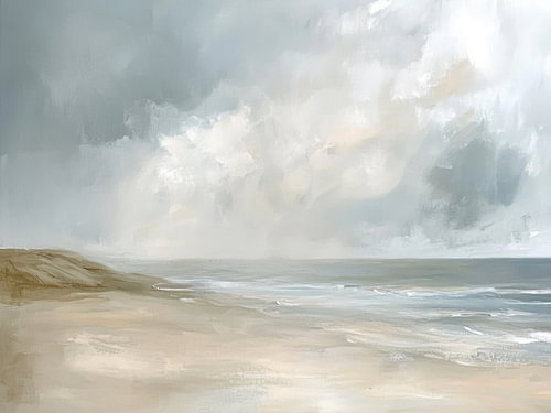 Matin brumeux à la plage