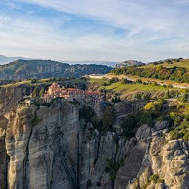 Panorama St. Stephen klooster, Meteora, Griekenland van Liset Verberne