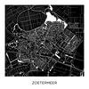 Zoetermeer Stadskaart ZwartWit  |  Vierkant van WereldkaartenShop
