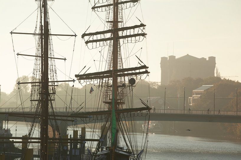 water tower, Schlachte, Weser, sailing ship, Bremen by Torsten Krüger
