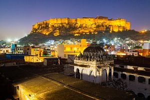 Jodhpur fort in India van Jan Schuler