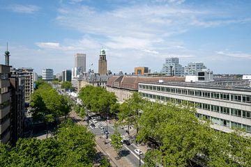 Rooftop uitzicht Rotterdam centrum III van Rick Van der Poorten