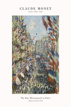 Claude Monet - De Rue Montorgeuil in Parijs van Old Masters