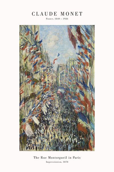 Claude Monet - The Rue Montorgeuil in Paris by Old Masters