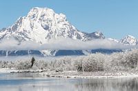 Landscape photo iconic Mount Moran