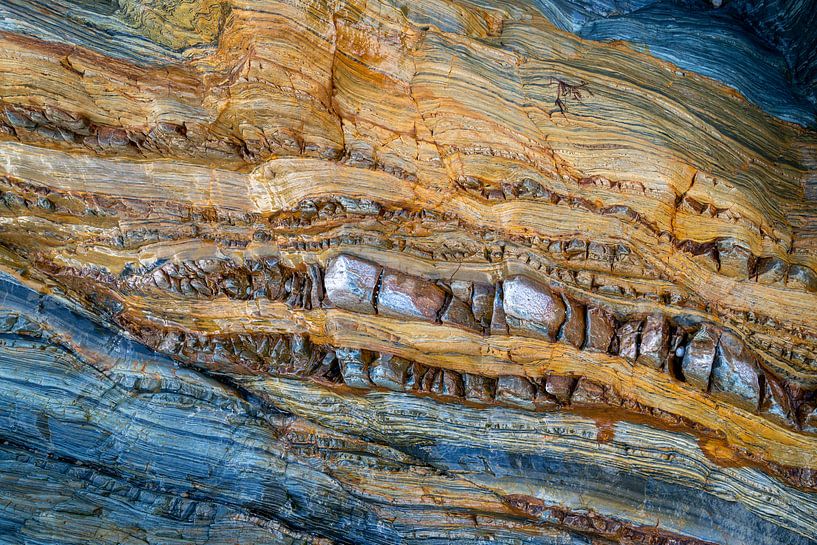 A detail of a rock face - Playa del Silencio - 12 by Danny Budts