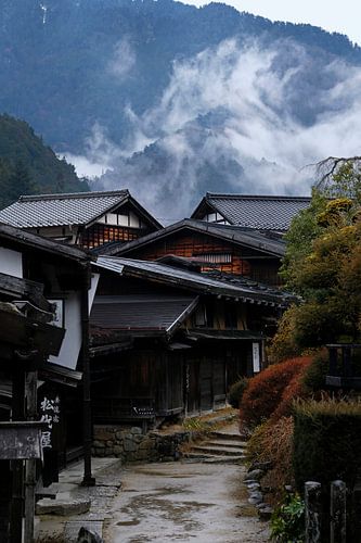 Op het Nakasendo Pad uit de middeleeuwen in Japan
