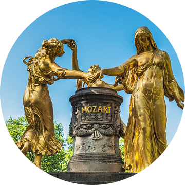 Mozart fountain, Dresden van Gunter Kirsch