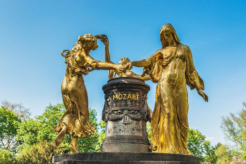 Mozartbrunnen, Dresden  van Gunter Kirsch