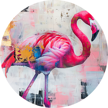 Schilderij Flamingo Kleurrijk