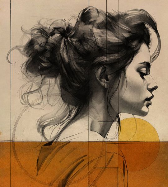 Portraits Jaune-Orange by Marja van den Hurk