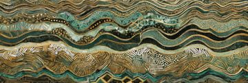 Wellen aus Smaragd und Gold von Whale & Sons