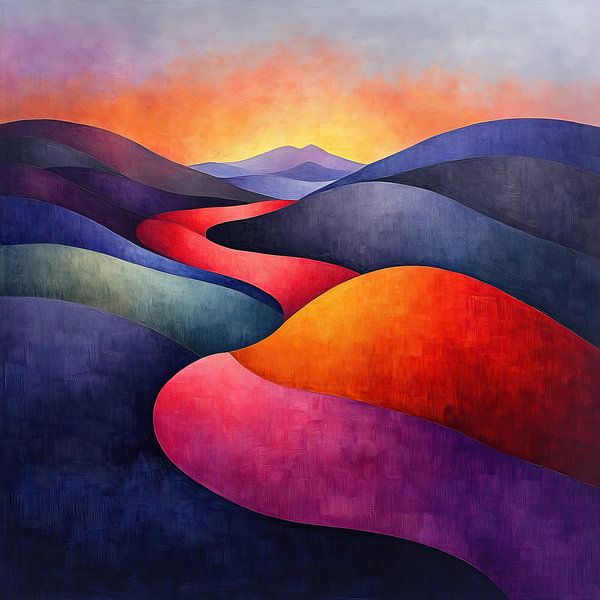 Peru Kunst | Waves of Whispered Secrets van Abstract Schilderij