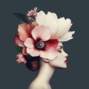 Female Grace Floral Portrait